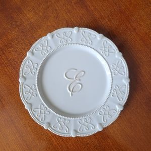 "E" Mud Pie Decorative Plate